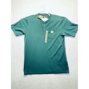 Carhartt Men's Green Short Sleeve Tee, L Tall